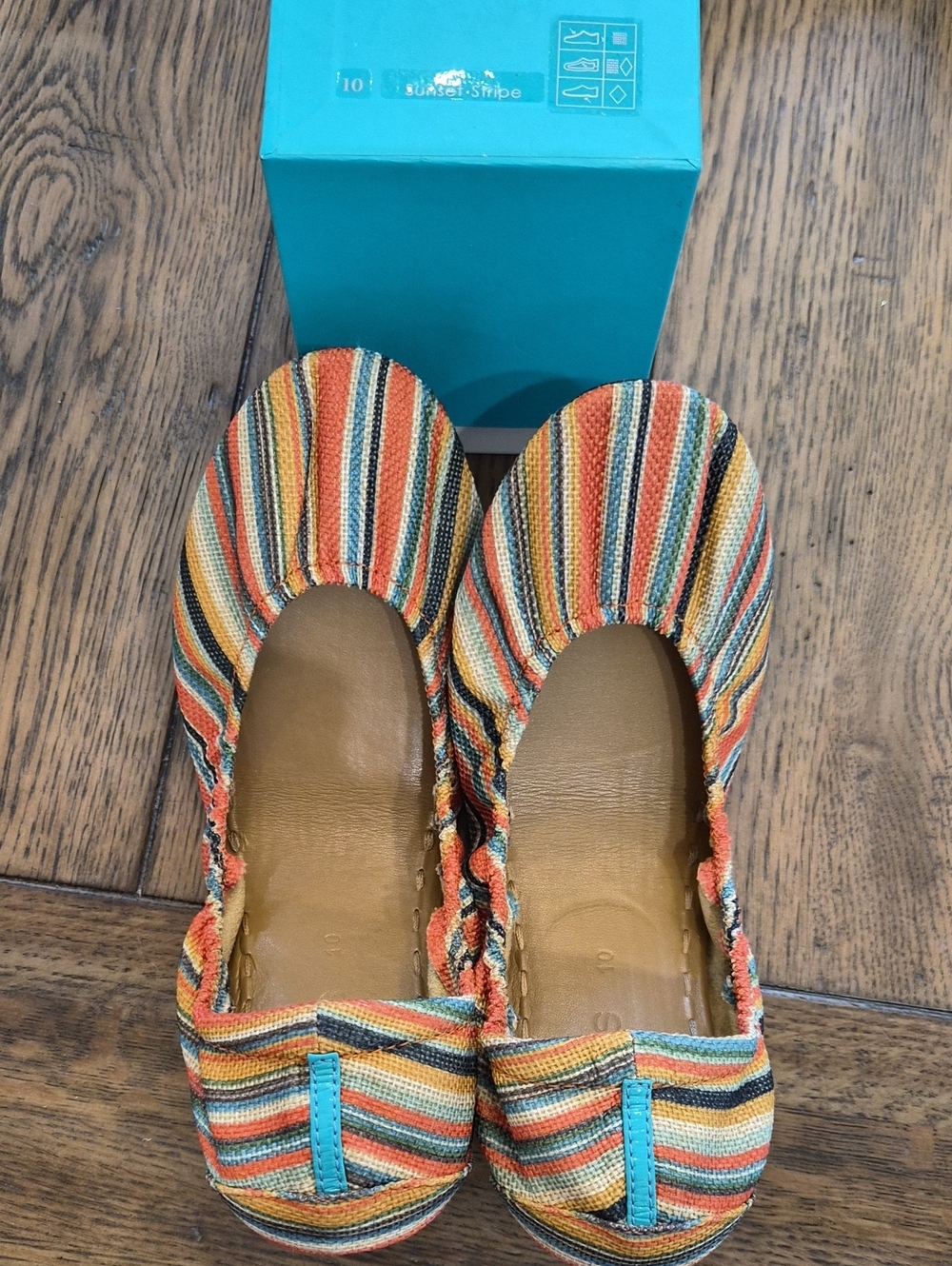 Tieks Sunset Stripe Vegan Ballet Flats Size 10